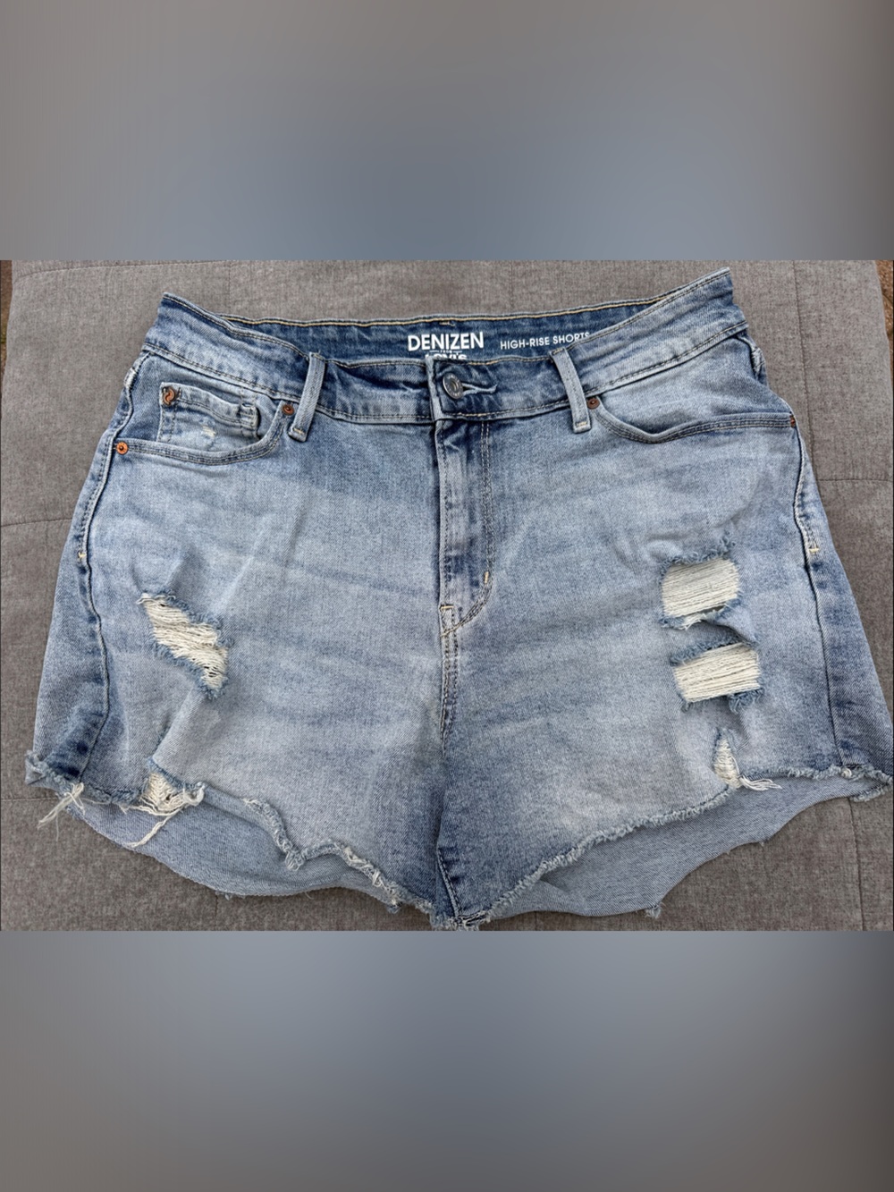 Denizen from Levi's Light Blue Distressed High-Rise Jean Shorts